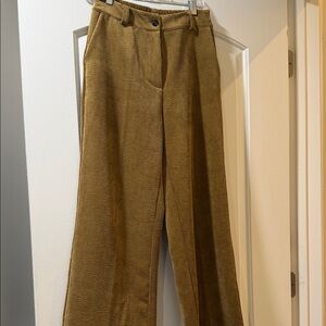 Italian Tan Green corduroy Women's trousers